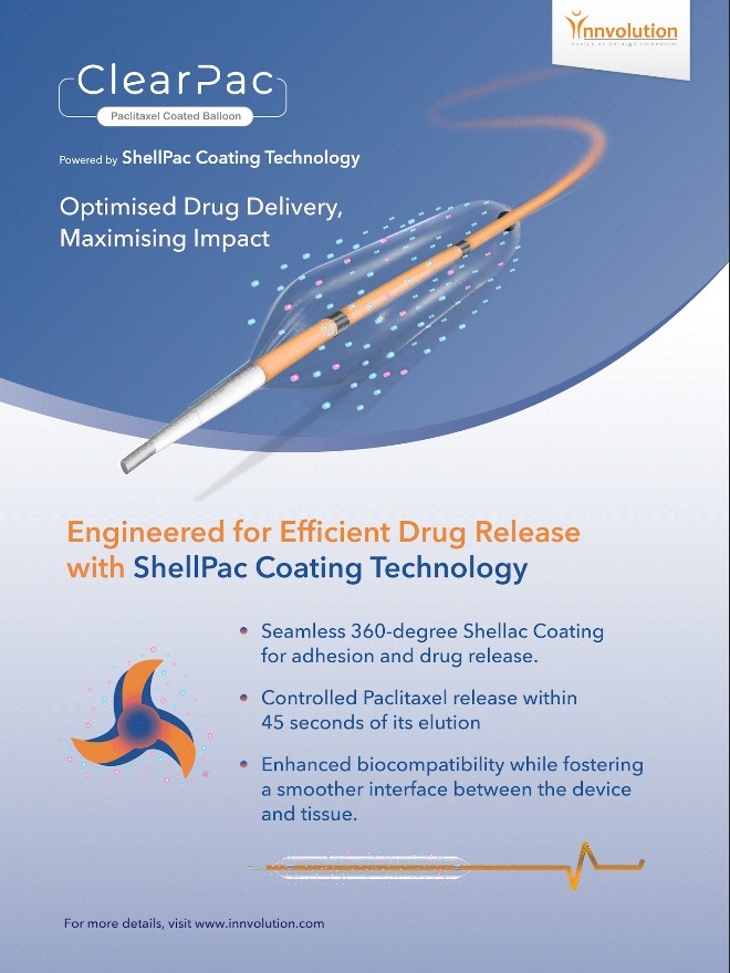 Optimised Drug Delivery , Maximising Impact: ClearPac Drug Eluting Balloon Powered by  ShellPac Coating Technology.

Designed to deliver the optimised dose for long term arterial healing, Engineered for efficient drug release with ShellPac Coating Technology.