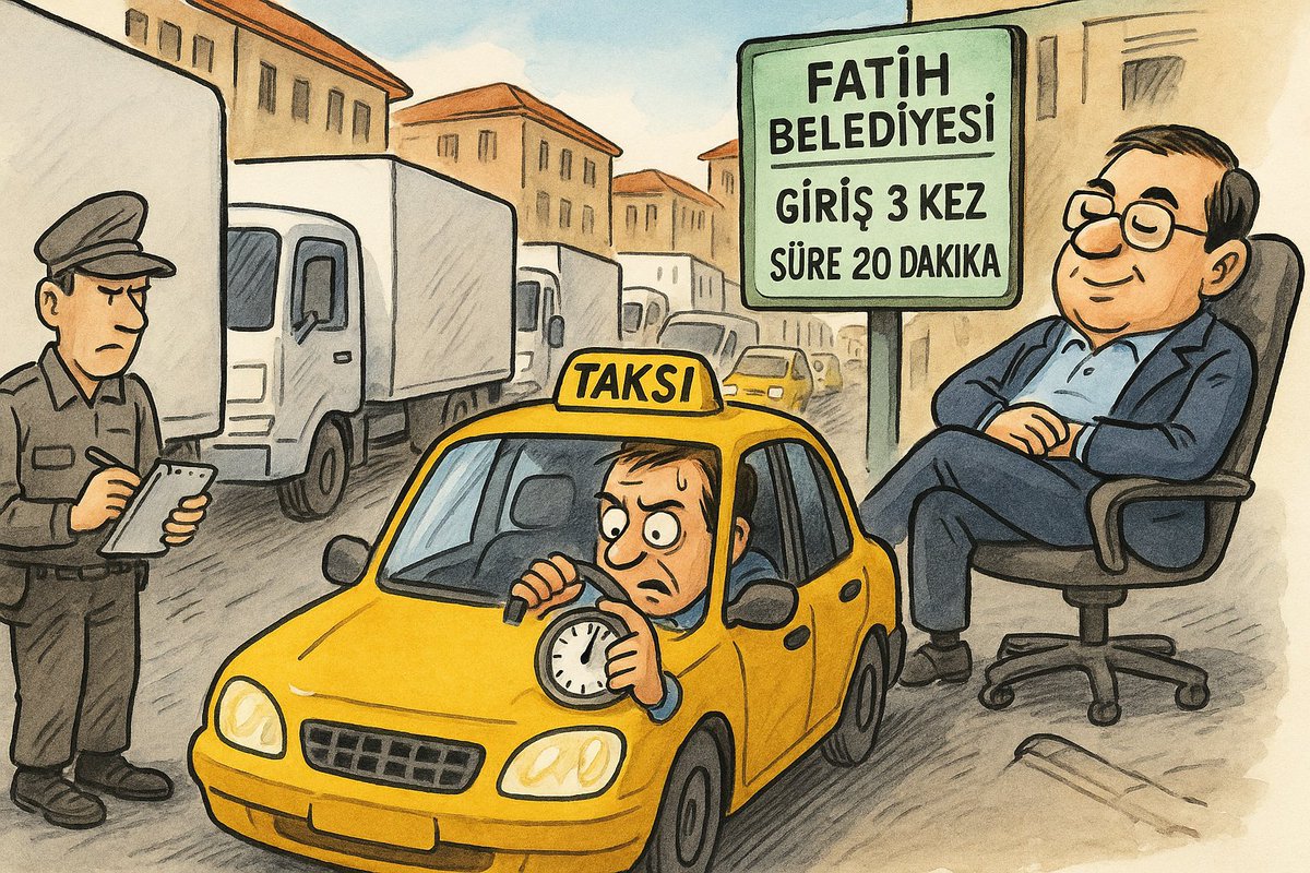 Laleli taksi esnafı için artık bir cehenneme dönmüş durumda!

Günde sadece 3 giriş!
Her seferde maksimum 20 dakika!
Tarihi sokaklar, kargo araçları derken taksi için hareket imkânsız!
Cezalar yağmur gibi… Çözüm yok!

@fatihbelediye <a href="/MErgun_Turan/">M. Ergün TURAN</a>
Eyüp Aksu 8 yıldır seyirci. Artık