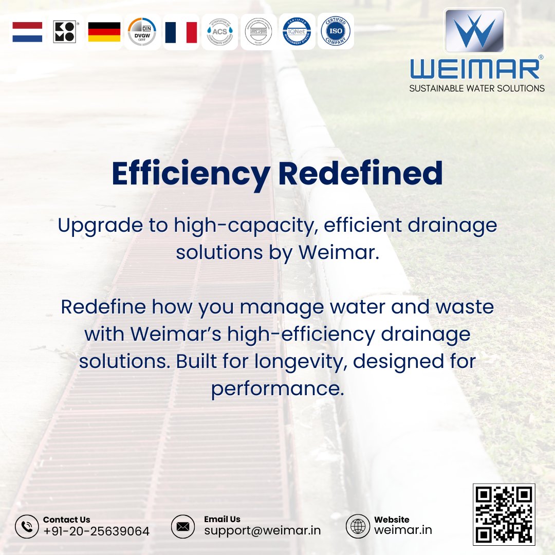 weimarindiallp's tweet image. Say goodbye to clogs, corrosion, and outdated systems.
Weimar India LLP offers advanced drainage solutions that are engineered for performance, durability, and hygiene.

#ModernPlumbing #WeimarSolutions #FlexiblePlumbing #LeakProofTechnology #InnovativePlumbing #PlumbingMadeEasy