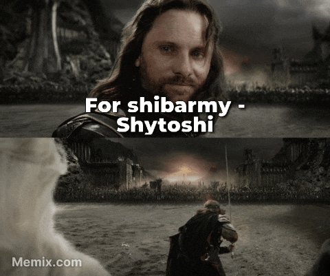 Good morning Shibarmy. Never quit, never surrender.