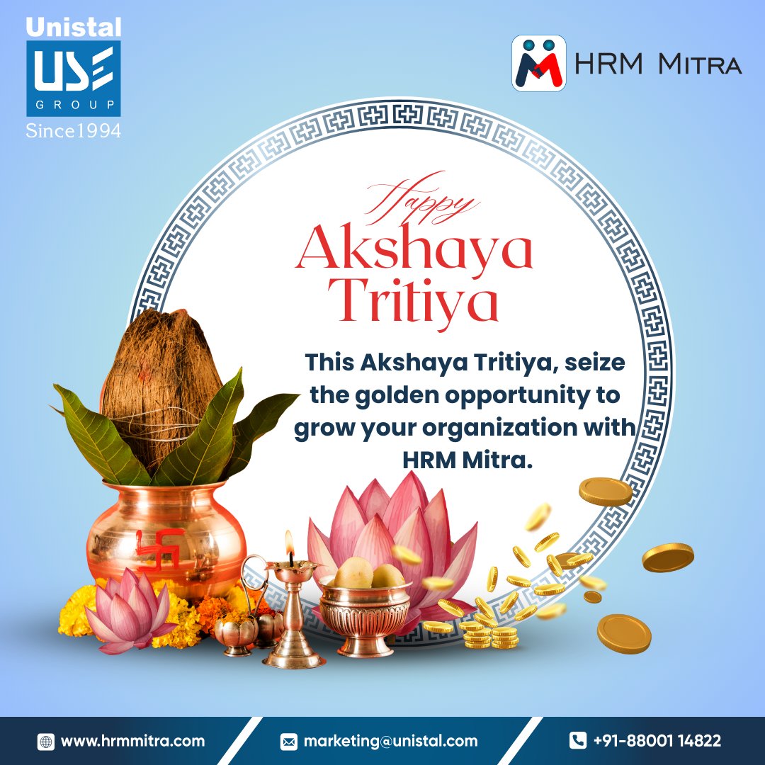 hrmmitra's tweet photo. This #AkshayaTritiya, invest in what truly matters.
Gold brings fortune, but investing in your team with #HRMMitra brings lasting success.
Happy Akshaya Tritiya! ✨

#NewBeginnings #EmployeeGrowth #TeamSuccess #HRMSolution #InvestInPeople #Prosperity https://t.co/3R3TbgGJwy