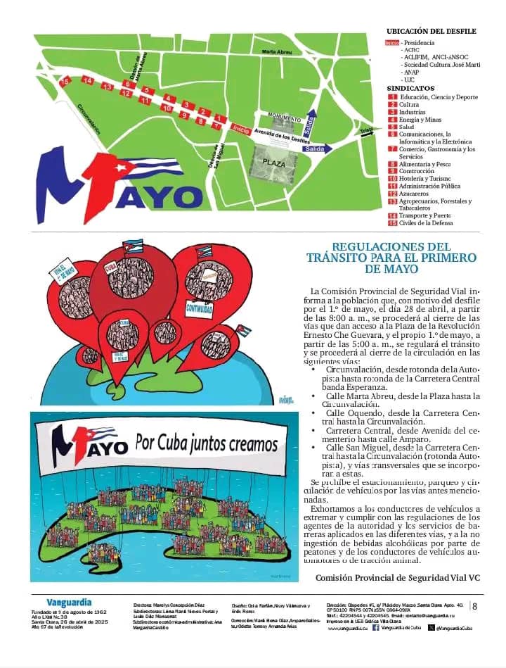 Buenos días 🌞¡Viva el 1ero de Mayo!
¡Nos vemos en la plaza!
#PorCubaJuntosCreamos
