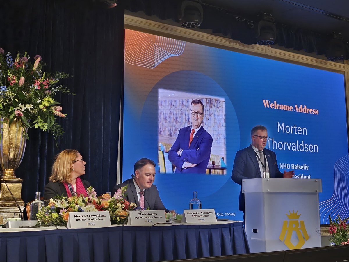 Kicking off Day 1 of HOTREC’s 90th General Assembly in Oslo!

Opening speeches, EU policy updates, sustainable hospitality, and Members' Corner today!

Important discussions on AI, trends &amp; gastronomy tomorrow.

Thanks to NHO Reiseliv for hosting!