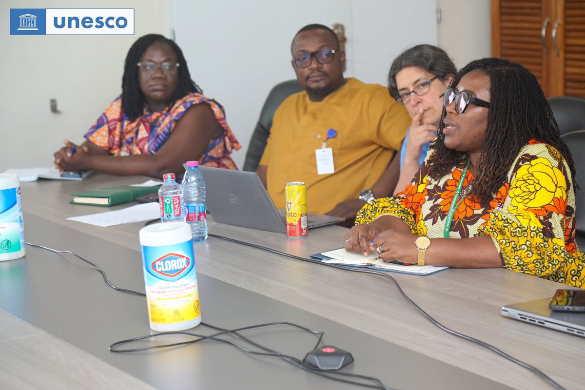 UnescoGhana's tweet photo. UNESCO hosted a strategic meeting with @mestighofficial, @UK_CEH, @EPA_Ghana, and @devbankghana ahead of the "Future of Biodiversity Mapping and Monitoring in Ghana" workshop, taking place on 29–30 April. 🌍 #BiodiversityFinancing #Sustainability https://t.co/SHD3GTFTXl