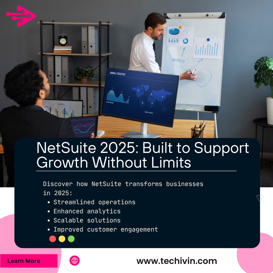 techivin2015's tweet image. 🚀 Ready to scale your business without limits?
 NetSuite 2025 is here to streamline operations, enhance analytics, and boost customer engagement 📊💼
Discover smarter, scalable solutions that grow as you grow! 
👉techivin.com
#NetSuite2025 #BusinessGrowth