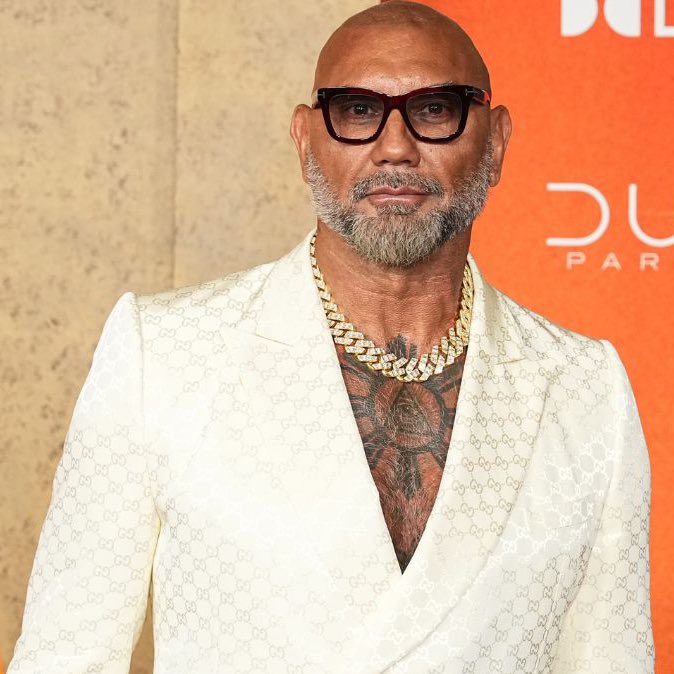 “Me and Dave Bautista are trying to do a rom-com, maybe not together, but it’s a race. He really wants to do one, and I really want to do one too. 

Dave and I are two emotional b*tches. We would absolutely kill that genre, guaranteed, him especially. I’m dying to work with him.