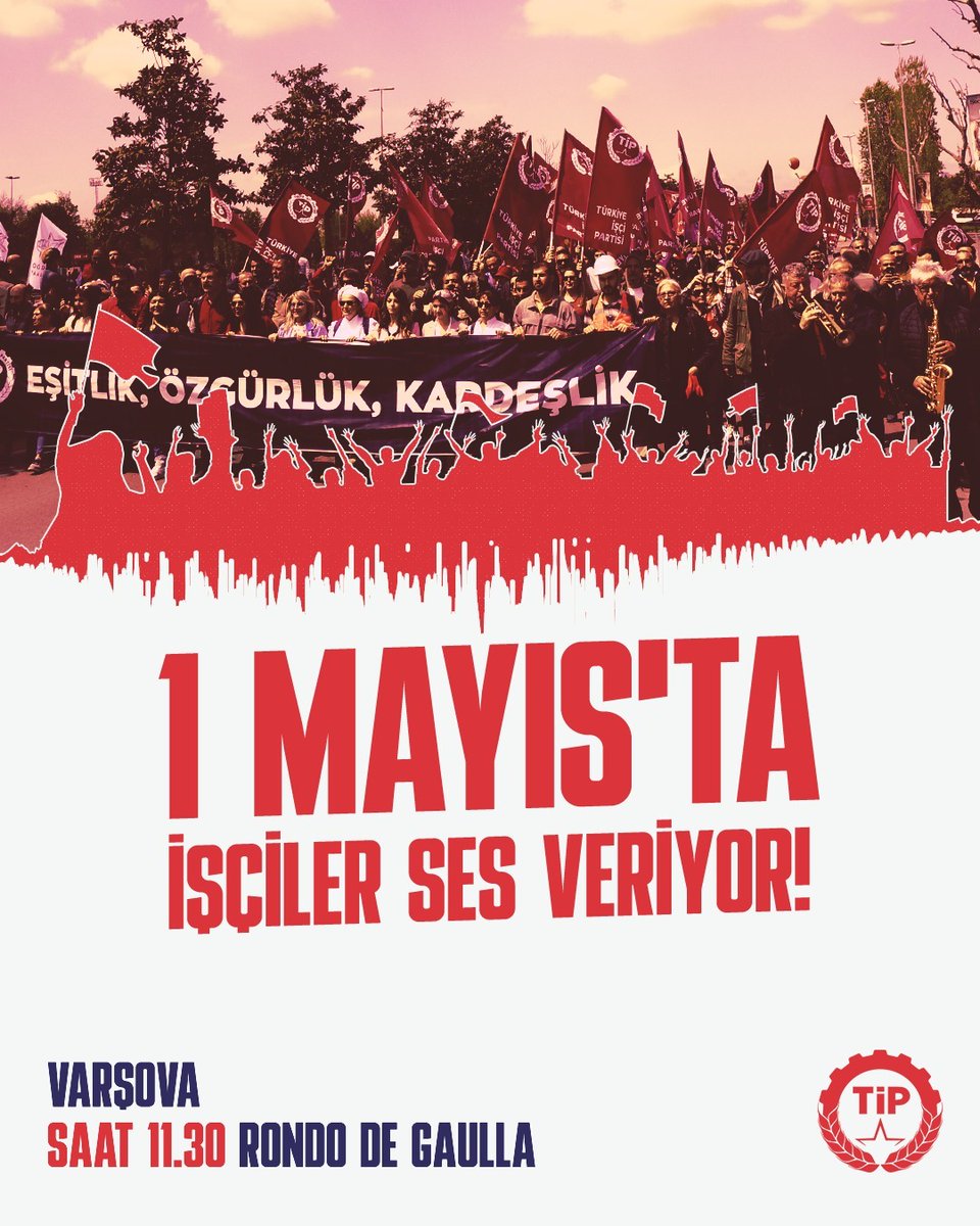 Varşova'da 1 Mayıs alanından Türkiye'deki mücadeleye ses veriyoruz.
Perşembe saat 11:30'da Nowy Świat girişinde buluşup Polonyalı emek ve demokrasi güçlerinin yürüyüşünde yerimizi alacağız.
Sen de gel, Türkiye'ye ses ver!
⏰ 11.30
📍RONDO DE GAULLA/ NOWY ŚWIAT 15.