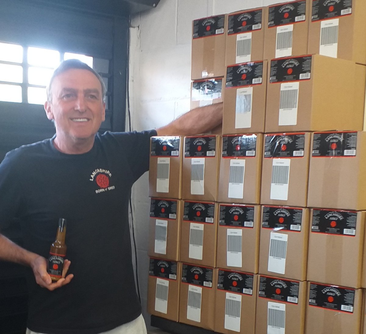 Another delivery of <a href="/lancashiresauce/">Lancashire Sauce</a> to distributor Hill Valley Foods Ltd. based in Whalley, destined for <a href="/BoothsCountry/">Booths Supermarket</a> supermarkets throughout the North West and beyond #Local #localproduce #localbusiness #SmallBusiness #smallproducer #familybusiness #distribution #LANCASHIRE