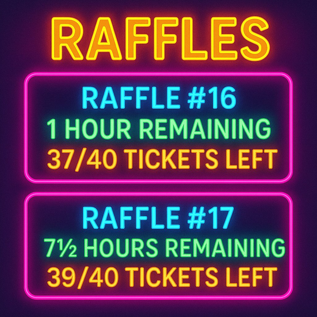 SolraffleC's tweet photo. ⚡ FINAL HOURS — DOUBLE RAFFLE MODE 🐶

🎯 RAFFLE #16  
1.00 SOL in $WIF  
⏰ 1 HOUR LEFT  
🎟️ 37 tickets remaining  
https://t.co/xastvCHKW0

🎯 RAFFLE #17  
1.00 SOL in $WIF  
⏰ 7 HOURS 30 MINUTES LEFT  
🎟️ 39 tickets remaining  
https://t.co/n5jShjuKVp

Snag your shot before it’s over!  
#WIF #Solana #raffle #degenlife
