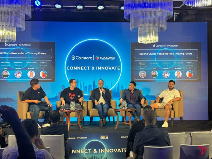 Mở rộng quy mô blockchain không chỉ là lý thuyết — đó là những gì #TRON thực hiện. 😎

<a href="/SamElfa0/">Sam</a>, người phát ngôn cộng đồng của TRON, đã tham gia hội thảo “Mở rộng quy mô mạng lưới tiền điện tử cho tương lai thịnh vượng” tại sự kiện Dubai của Coinstore