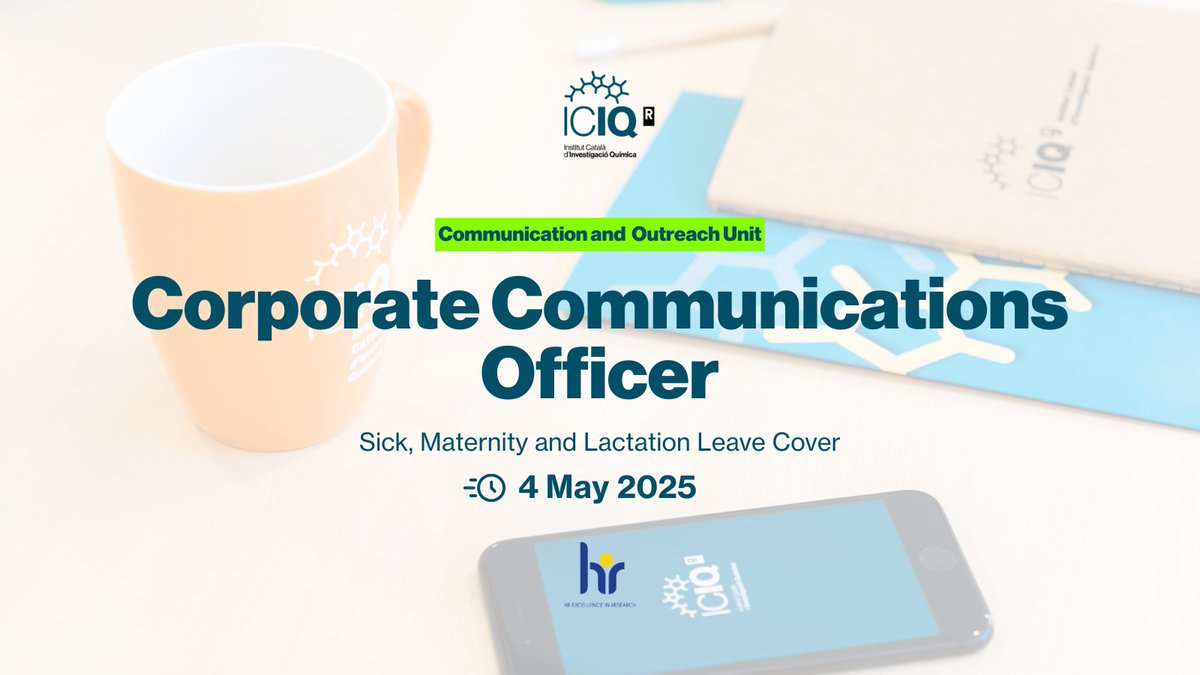 #ICIQJobs

Join ICIQ as a Corporate Communications Officer to cover a temporary leave

🔹Design and implement communication strategies
🔹Coordinate campaigns, newsletters and announcements
🔹Manage internal tools like the intranet &amp; Alumni site

Apply now🔗careers.iciq.org/jobs/5850614-c…