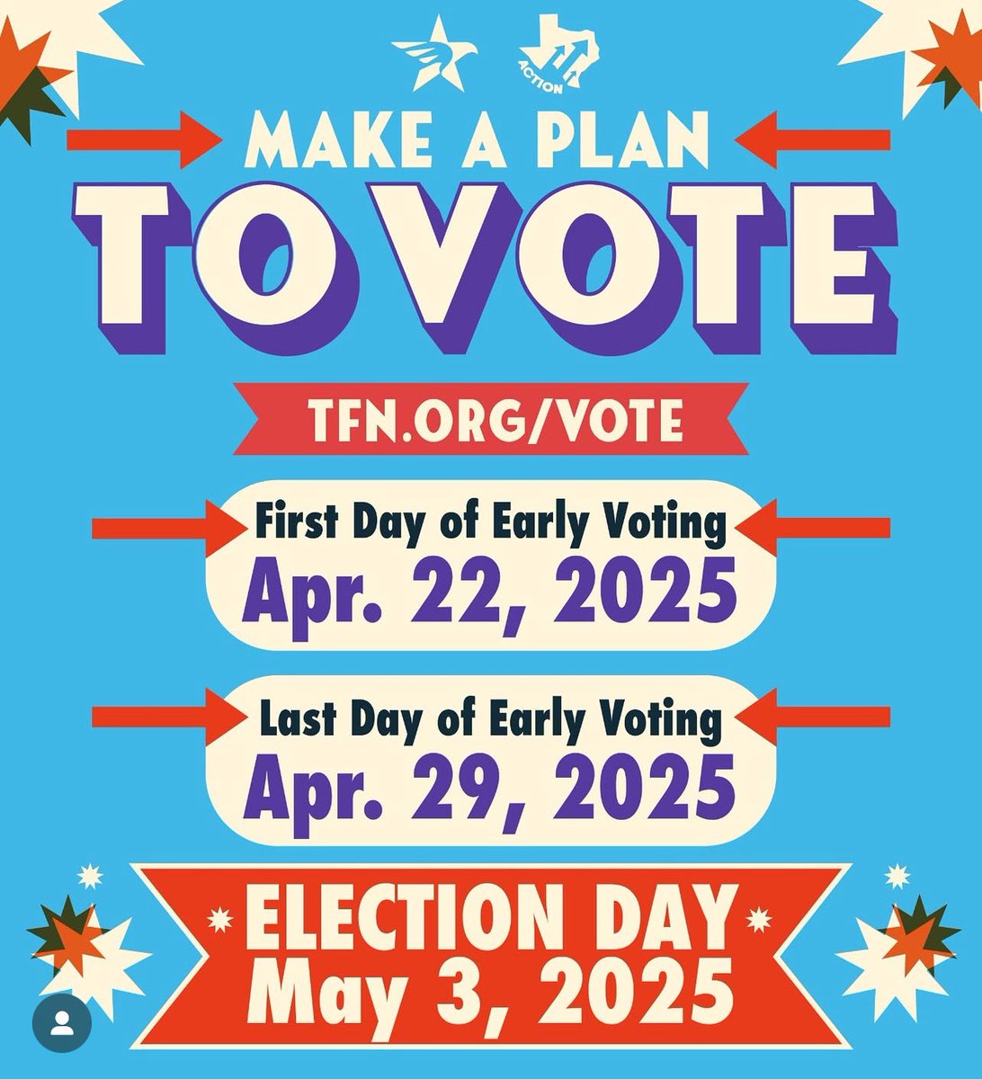 Today, Tuesday, is the last day to early vote! 🗳️