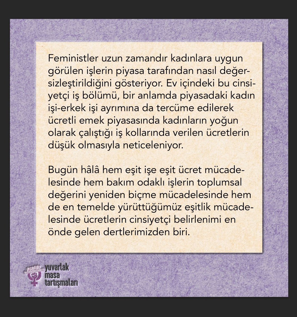 aralikfeminist's tweet photo. Kadın emeği odaklı yuvarlak masa tartışmalarımızın ikincisi: Ücretli Ücretsiz Emek Kıskacı podcasti yayında👇🏽

https://t.co/ILrLoC5L3P https://t.co/Ehxq6a4E9N