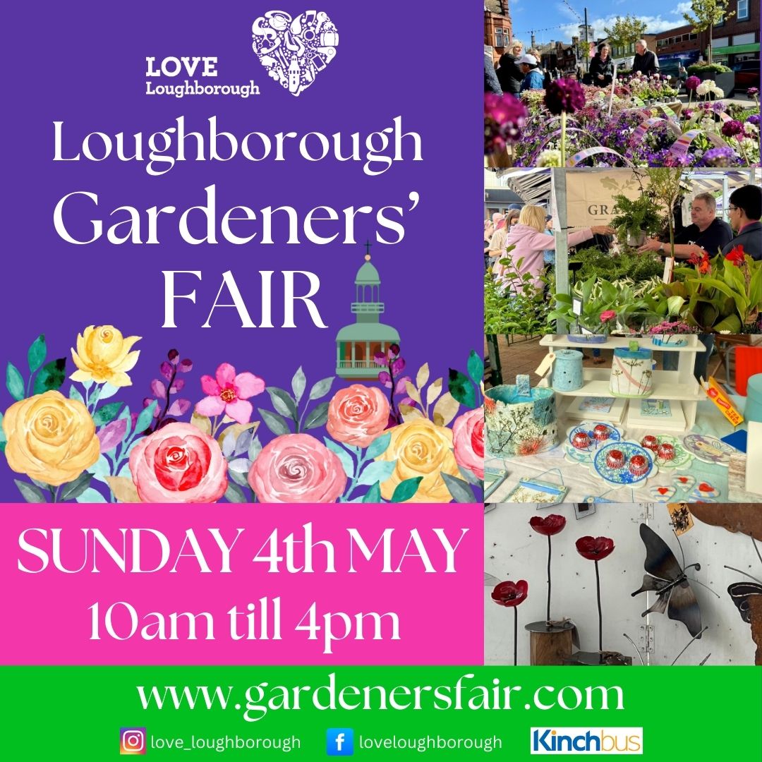 LoveLoughborough. (@lovelboro) on Twitter photo Due to last minute cancellations we have a couple of stalls available at this Sunday’s Love Loughborough Gardeners' Fair 4th May. If you are a nursery, florist or seller of anything horticultural, handcrafted items or artisan foods, then get in touch - lisa@loveloughborough.co.uk Due to last minute cancellations we have a couple of stalls available at this Sunday’s Love Loughborough Gardeners' Fair 4th May. If you are a nursery, florist or seller of anything horticultural, handcrafted items or artisan foods, then get in touch - lisa@loveloughborough.co.uk