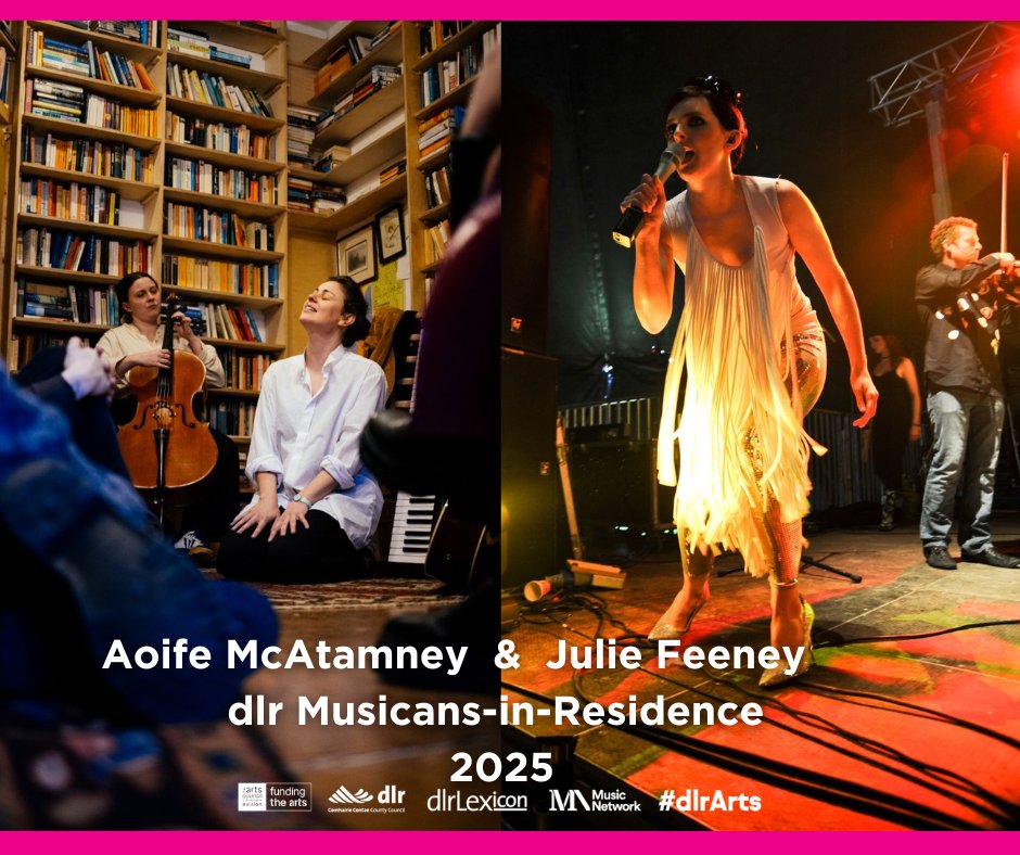 Music Network (@musnetirl) on Twitter photo 🥁 Our 2025 Dún Laoghaire-Rathdown Musicians-in-Residence are... 🎶
- <a href="/julie_feeney/">Julie Feeney</a> - established musician awardee.
- Aoife McAtamney (AKA Daughter Of A Drum) - emerging musician awardee
🔗More at loom.ly/CxvngW8
Funded by <a href="/artscouncil_ie/">The Arts Council / An Chomhairle Ealaíon</a> @dlrarts <a href="/dlrcc/">Dún Laoghaire-Rathdown County Council</a> 🥁 Our 2025 Dún Laoghaire-Rathdown Musicians-in-Residence are... 🎶
- <a href="/julie_feeney/">Julie Feeney</a> - established musician awardee.
- Aoife McAtamney (AKA Daughter Of A Drum) - emerging musician awardee
🔗More at loom.ly/CxvngW8
Funded by <a href="/artscouncil_ie/">The Arts Council / An Chomhairle Ealaíon</a> @dlrarts <a href="/dlrcc/">Dún Laoghaire-Rathdown County Council</a>