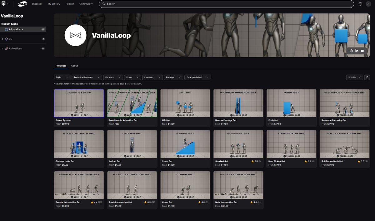 Vanilla_Loop's tweet photo. ๐จ Big update!
All my animation packs on @fab https://t.co/iZU7NM4d0l now feature matching idle poses used in #GameAnimationSample and other official #UnrealEngine5 templates - making integration faster and easier than ever.
๐ฎ Drop them straight into your projects!
#gamedev https://t.co/ugkXFSR0S5