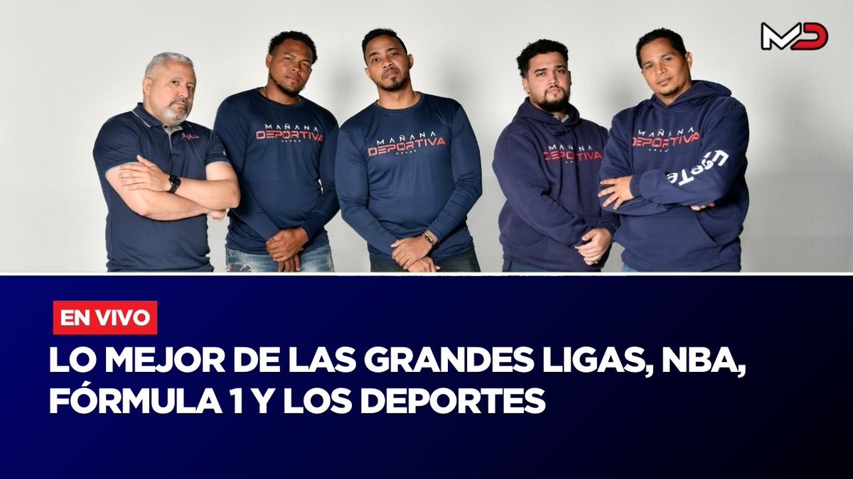 @MananaDeportivaTV (@deportivamanana) on Twitter photo Buenos días a todos y feliz martes.
Recuerda sintonizar desde ahora a las 7 y hasta las 9 AM.
📻: CDN Radio 92.5 FM.
🔗Youtube: youtube.com/live/-qDP-sUY0…
<a href="/YancenPujols/">Yancen Pujols</a> <a href="/Satosky24/">Satosky Terrero G.</a> <a href="/David_Terrero_/">David Terrero</a> <a href="/ElTioElie/">Eliezer González Caraballo</a> <a href="/franmerdeportes/">Franmer Deportes</a> <a href="/laradeportes18/">Rafael Jr Lara</a> <a href="/luisquinones71/">Luis Quiñones</a> Buenos días a todos y feliz martes.
Recuerda sintonizar desde ahora a las 7 y hasta las 9 AM.
📻: CDN Radio 92.5 FM.
🔗Youtube: youtube.com/live/-qDP-sUY0…
<a href="/YancenPujols/">Yancen Pujols</a> <a href="/Satosky24/">Satosky Terrero G.</a> <a href="/David_Terrero_/">David Terrero</a> <a href="/ElTioElie/">Eliezer González Caraballo</a> <a href="/franmerdeportes/">Franmer Deportes</a> <a href="/laradeportes18/">Rafael Jr Lara</a> <a href="/luisquinones71/">Luis Quiñones</a>