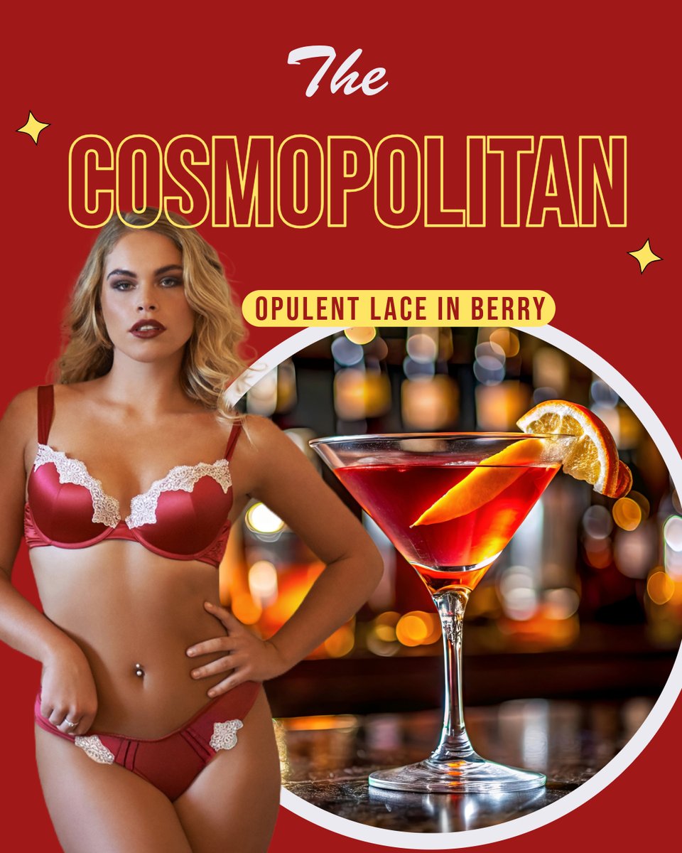 tallulahlove's tweet photo. Cosmopolitan is our love language, especially when combined with Opulent Lace in Berry Red 💞
#worldcocktailday #luxury #lovelanguage #BraEssentials https://t.co/r3RMob69dd