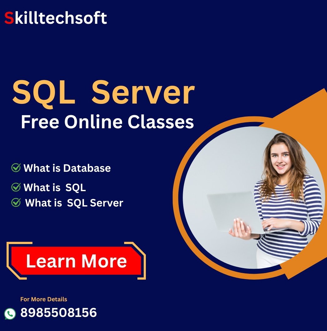 skilltechsoft's tweet image. SQL Free Class Alert!

Join our free SQL class and learn:

Basic SQL queries
Data modeling and design
Database management

#SQL #FreeClass #Database #DataScience #Learning #SQLTutorial #DatabaseManagement #DataAnalysis&quot;