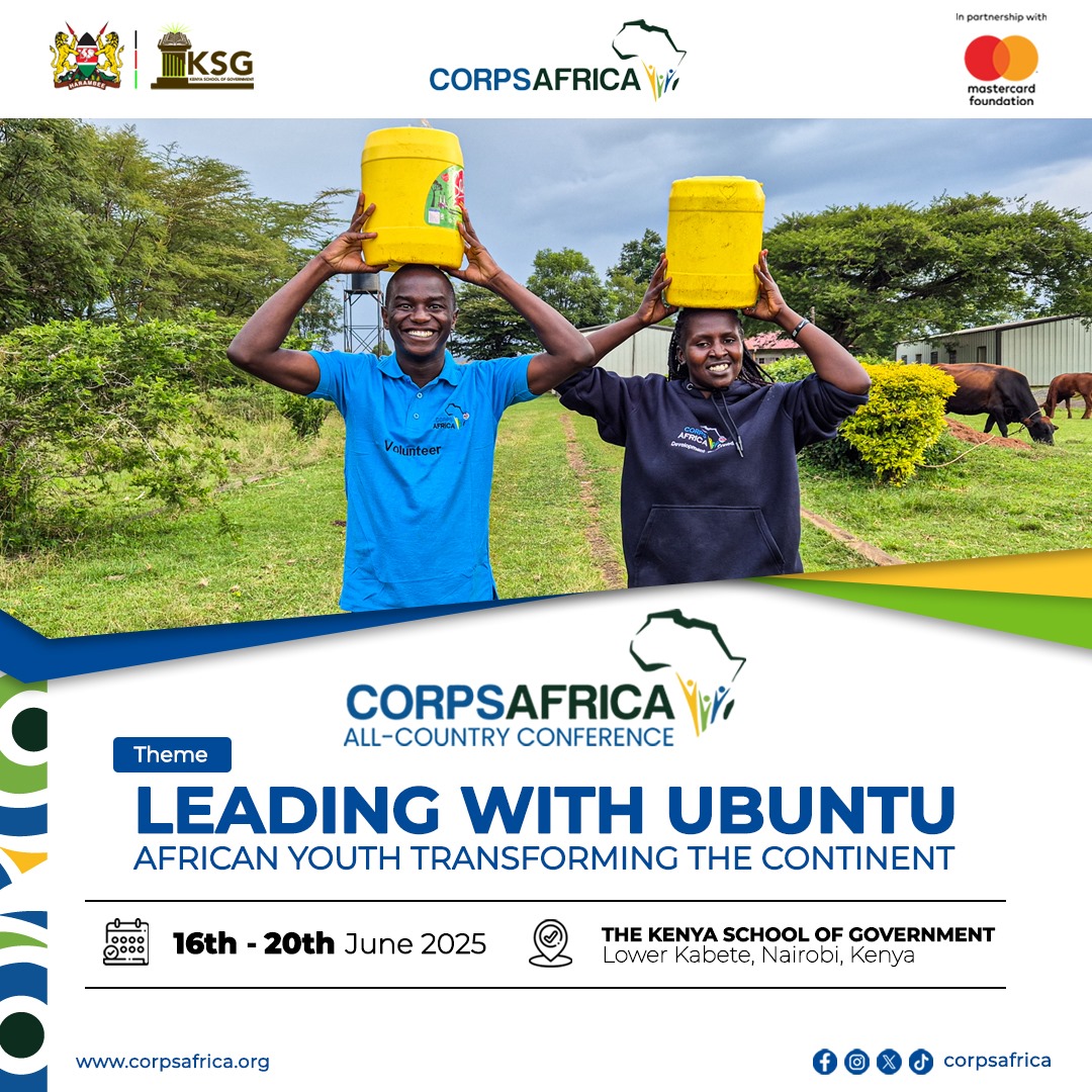 Nous sommes ravis d'annoncer officiellement la Conférence de tous les bureaux pays 2025 (All - Country Conference). 

Du 16 au 20 Juin 2025 au Kenya School of Government, Nairobi, Kenya.

Que le compte à rebours commence.
#ThisIsCorpsAfrica
#ACC2025
#uBuntuInAction