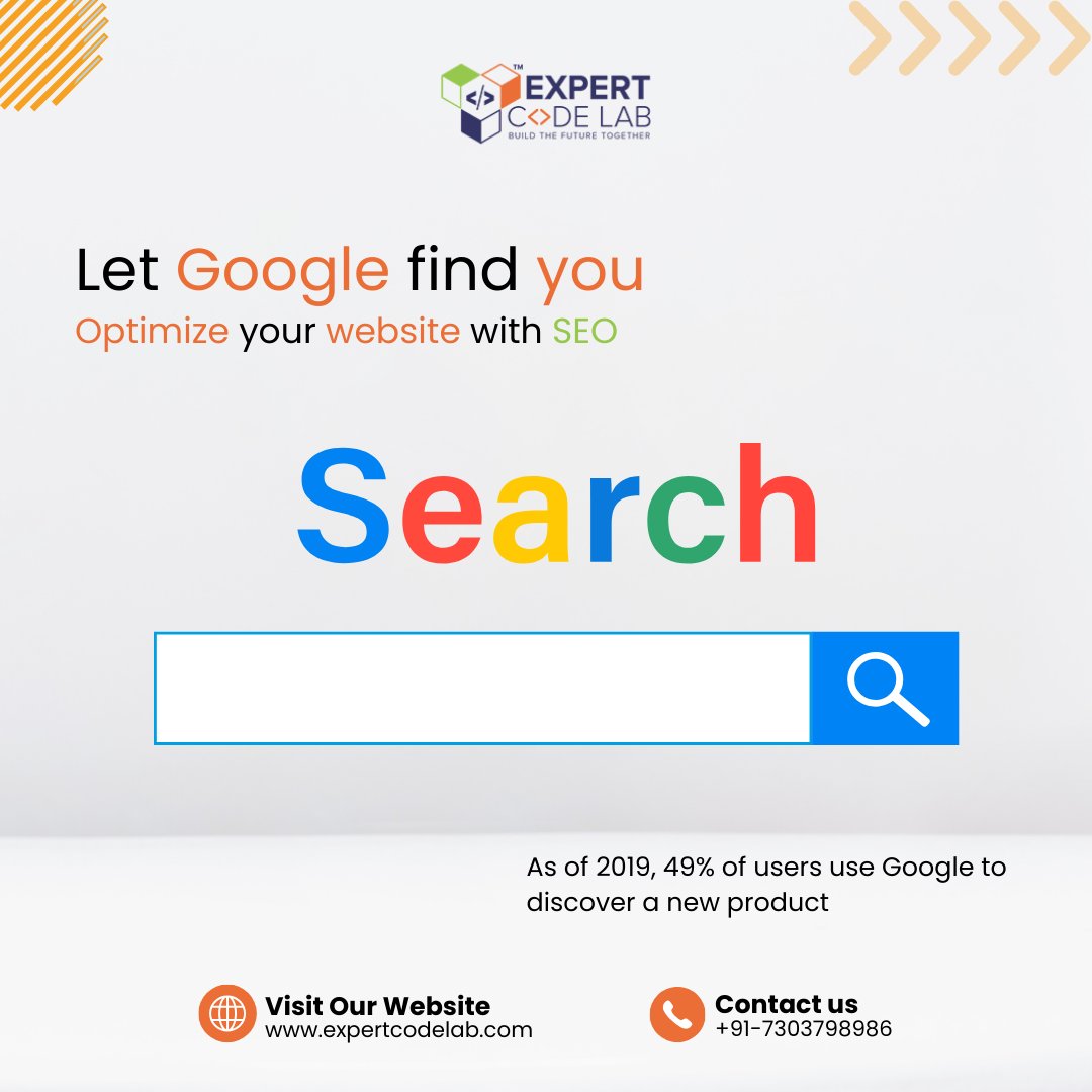 ExpertCodeLab's tweet photo. 𝐋𝐞𝐭 𝐘𝐨𝐮𝐫 𝐁𝐮𝐬𝐢𝐧𝐞𝐬𝐬 𝐁𝐞 𝐅𝐨𝐮𝐧𝐝 𝐖𝐡𝐞𝐫𝐞 𝐈𝐭 𝐌𝐚𝐭𝐭𝐞𝐫𝐬 𝐌𝐨𝐬𝐭 — 𝐎𝐧 𝐆𝐨𝐨𝐠𝐥𝐞.

Contact us: +91-7303798986

#ExpertCodeLab #SearchEngineOptimization #LeadGeneration #GoogleSearch #MarketingMagic #DigitalVisibility #BrandBoost #SocialMediaMarketing https://t.co/srWXA1ZkqY