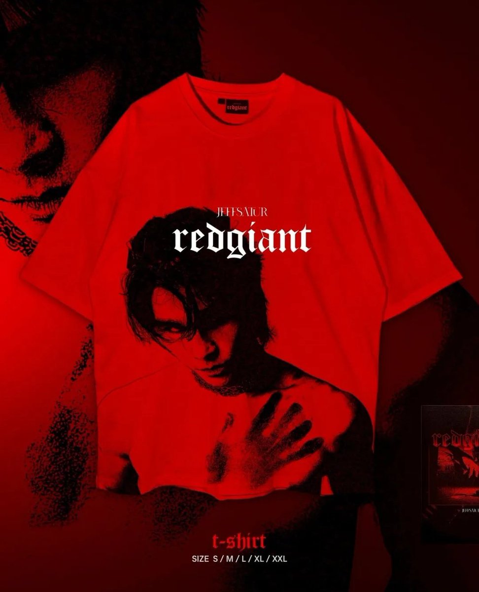 Official merch! It looks awesome ❤️The shirts are so hot 🔥🔥🔥 
#JeffSaturRedGiantConcert 
#JeffSatur
