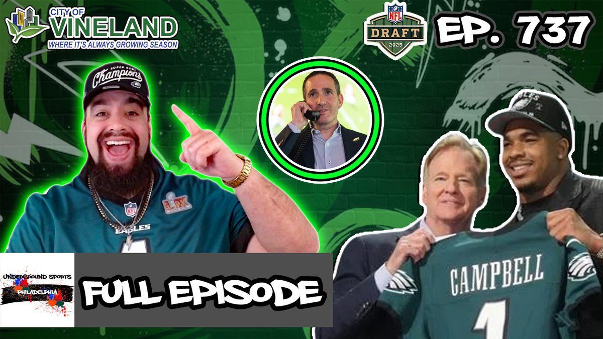 Underground Sports Philadelphia (@undergroundphi) on Twitter photo NEW!
Ep. 737 w/ <a href="/KBizzl311/">Kyle Bennett</a>
-Phillies top the Cubs at Wrigley
-Quit the outlandish players comparisons
-Eagles 2025 NFL Draft Recap
-Beyond proud of <a href="/TyreemPowell/">Tyreem Powell 🫶🏾</a>
Presented by The City of Vineland
LISTEN & SUBSCRIBE: linktr.ee/undergroundspo…
APPLE: podcasts.apple.com/us/podcast/und… NEW!
Ep. 737 w/ <a href="/KBizzl311/">Kyle Bennett</a>
-Phillies top the Cubs at Wrigley
-Quit the outlandish players comparisons
-Eagles 2025 NFL Draft Recap
-Beyond proud of <a href="/TyreemPowell/">Tyreem Powell 🫶🏾</a>
Presented by The City of Vineland
LISTEN & SUBSCRIBE: linktr.ee/undergroundspo…
APPLE: podcasts.apple.com/us/podcast/und…
