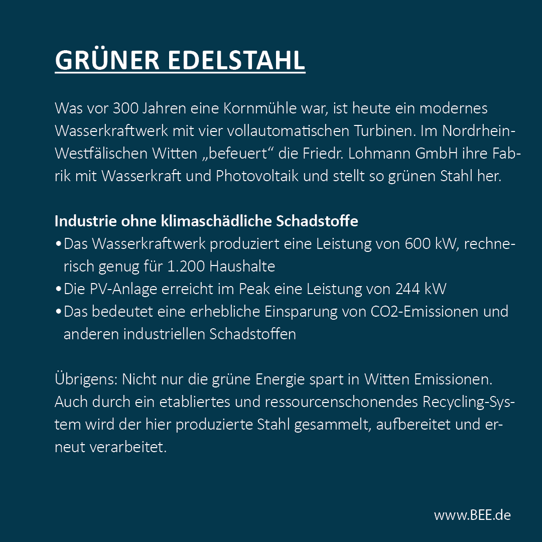 bEEmerkenswert's tweet image. 💚 Aus kalt wird heiß! Eine weitere Story rund um den #TagderErneuerbaren:

Im Nordrhein-Westfälischen Witten lebt die Friedr. Lohmann GmbH das, was in Deutschland bald flächendeckend Realität werden soll:  Eine grüne Industrieproduktion.

🔥  🌊 Schon seit langer Zeit sorgt das…