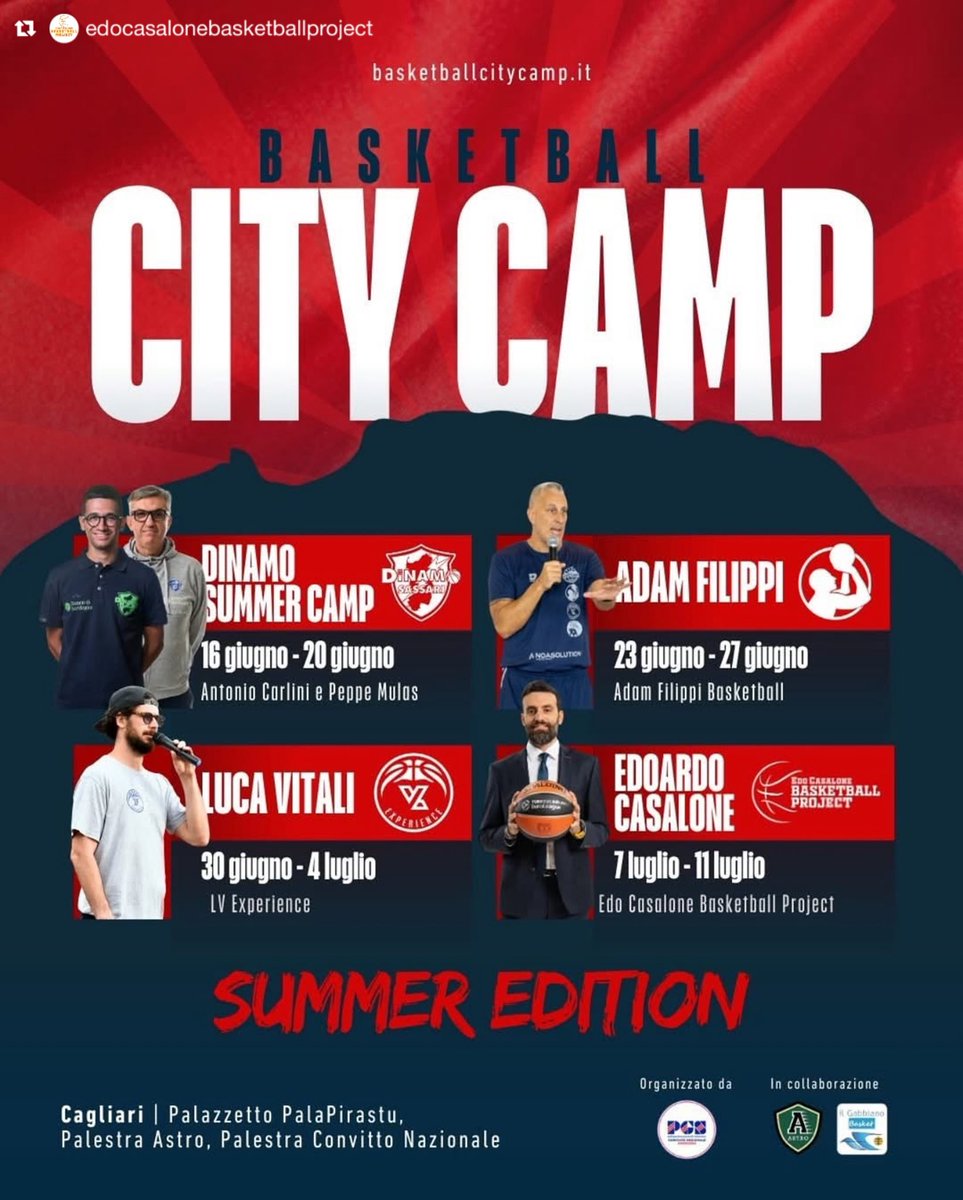 🏀Edo Casalone Basketball Project
🗓️7-11 Luglio
🏟️Cagliari