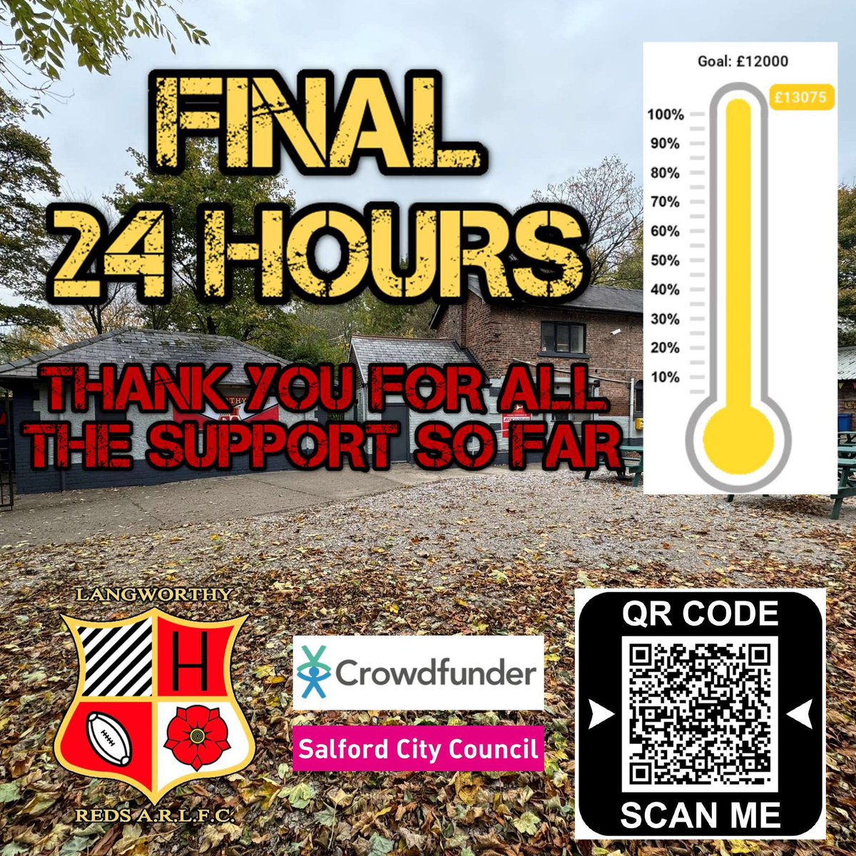 We are now into the final 24 hours of our crowdfunder.

If anyone would still like to donate, there is still time to do so. All the money raised will really go a long way and will help improve the club for the future.

crowdfunder.co.uk/p/langworthy-r…