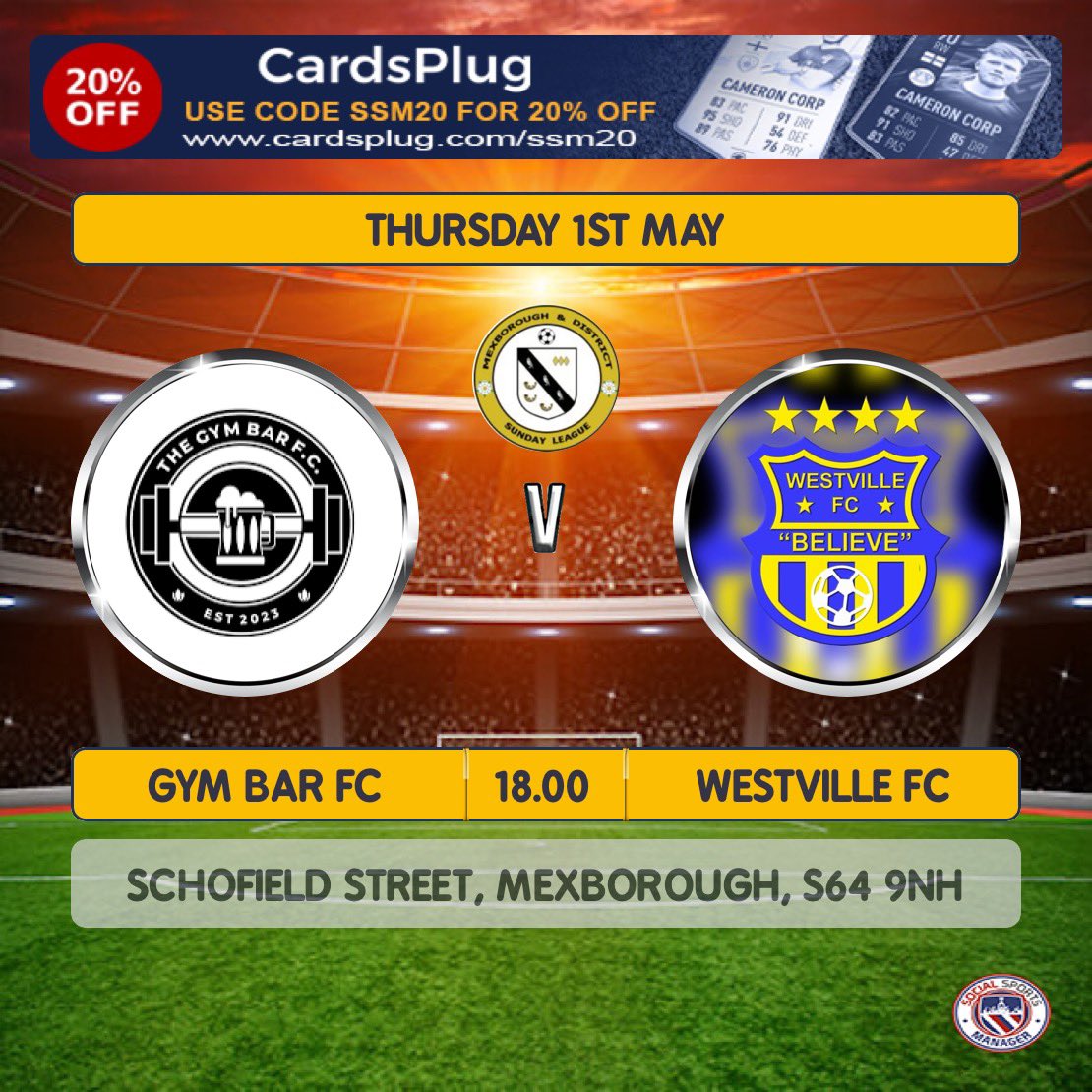 After our double cup success last week we get back to league action this week with our final two league games of the season, starting on Thursday night with a trip to Gym Bar