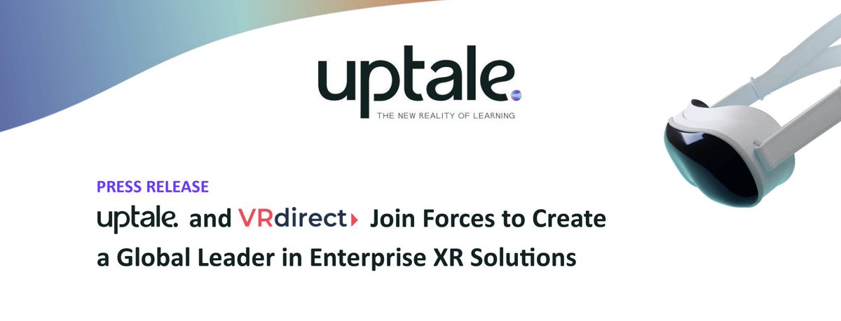 Uptale and VRdirect announced a strategic alliance to create a "global leader in Enterprise XR solutions." It is worded as VRDirect moving to Uptale.