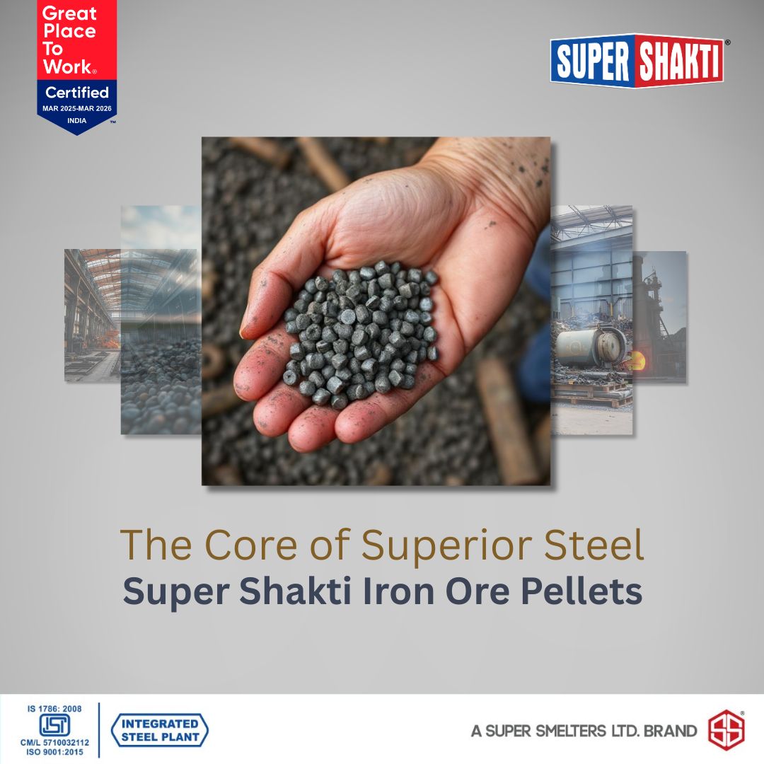 Supershakti_'s tweet image. Strong steel begins with a stronger core — Supershakti Iron Ore Pellets.
#BuiltOnStrength #IronPellet #IronOre #CoreOfStrength #Supershakti #SuperSmelters