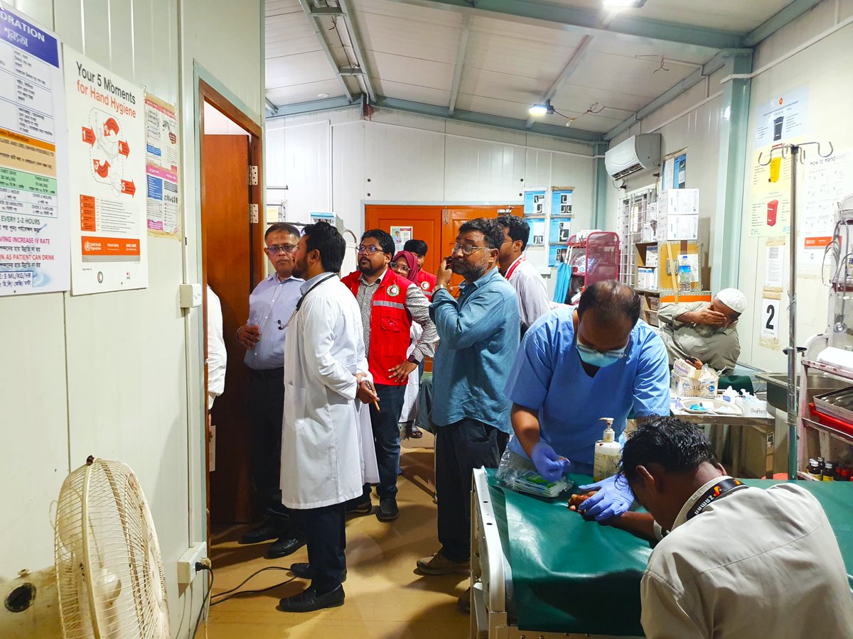 BDRCS1's tweet photo. A team from #DGHS, #HeartFoundation &amp; #BHCI visited @BDRCS1 health facilities in #CoxsBazar.
They explored ways to strengthen Non-Communicable Disease (#NCD) management system through enhanced partnership &amp; collaboration. 🤝
@ifrc @QRCS @danskrodekors
#HumanitarianPartnerships https://t.co/aL286NMKi9