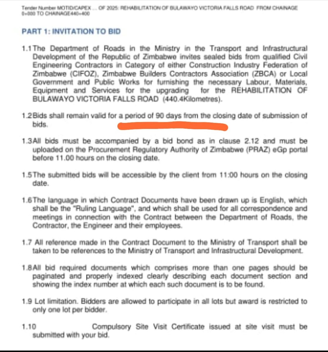 daddyhope's tweet photo. For those who found it hard to believe that Emmerson Mnangagwa is the most corrupt politician Zimbabwe has ever had, here is your answer.

They floated a tender for the repair of the Bulawayo–Victoria Falls Road, and the closing date for this tender process is today, 29 April 2025.

Yet, as you can see in the attached tweet from the Ministry of Transport’s Twitter handle, all the contractors are already on site. 
They thought this would earn them praise, not realising they were exposing how corrupt Mnangagwa is. There are genuine road builders who are still submitting their tender documents not knowing that Mnangagwa have the tender to his cronies in exchange for kickbacks and bribes!

Perhaps tweeting this is a deliberate move by progressive people inside the regime who are fed up with Mnangagwa’s shameless public procurement criminal cartels.