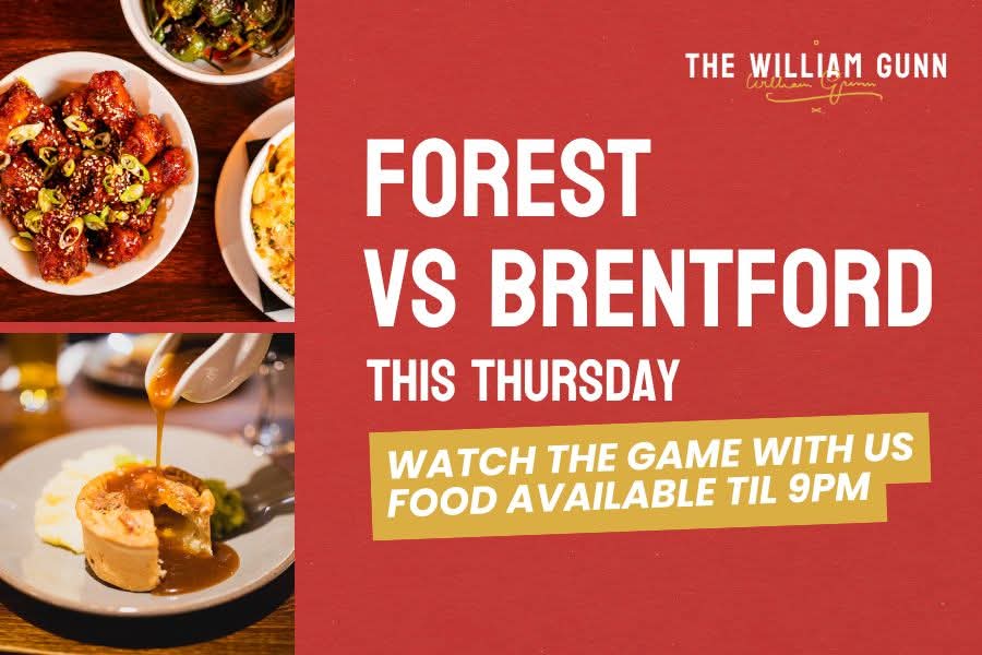 Forest are back at home this Thursday night - Pop in and see us en route to The City Ground ⚽️

If you don't have a ticket to the game, you can catch all the action with us and grab a bite to eat too, food available until 9pm 🍽