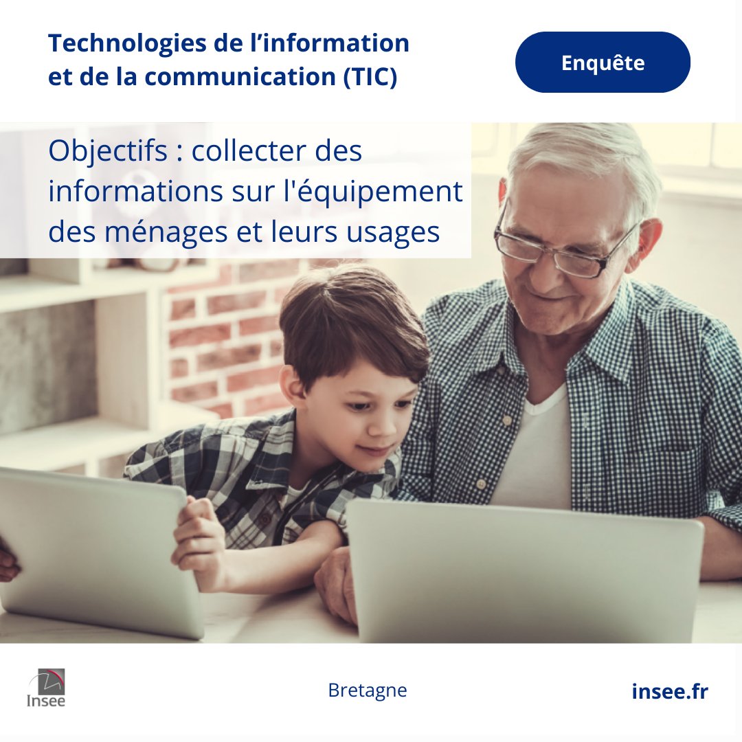 #Enquête🔎 | La nouvelle édition de l'enquête TIC (technologies de l'Information et de la communication) se poursuit. Elle se déroule chaque année dans les États membres de l'UE afin de réaliser des comparaisons internationales. Les derniers résultats 👉 insee.fr/fr/statistique…