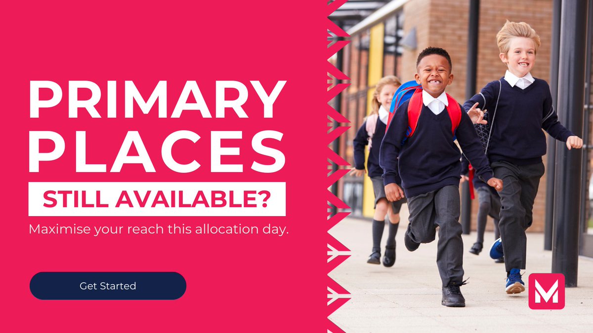 marcommed's tweet photo. Primary places still available? Maximise reach and fill your classes swiftly with expert support from MarCommEd. 📚✉️
https://t.co/30LpXC10Qm
#SchoolMarketing https://t.co/Yt492Xg53O