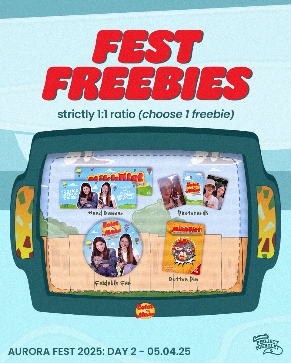 Are you ready to dive into the coolest summer ever in Pampanga? ⛱️☀️ If your answer is yes, then buckle up! 'Cause Project Mikholet will be giving away freebies that will surely make your Aurora Music Festival Day 2 experience more exciting! 

To get your freebies on d-day, all