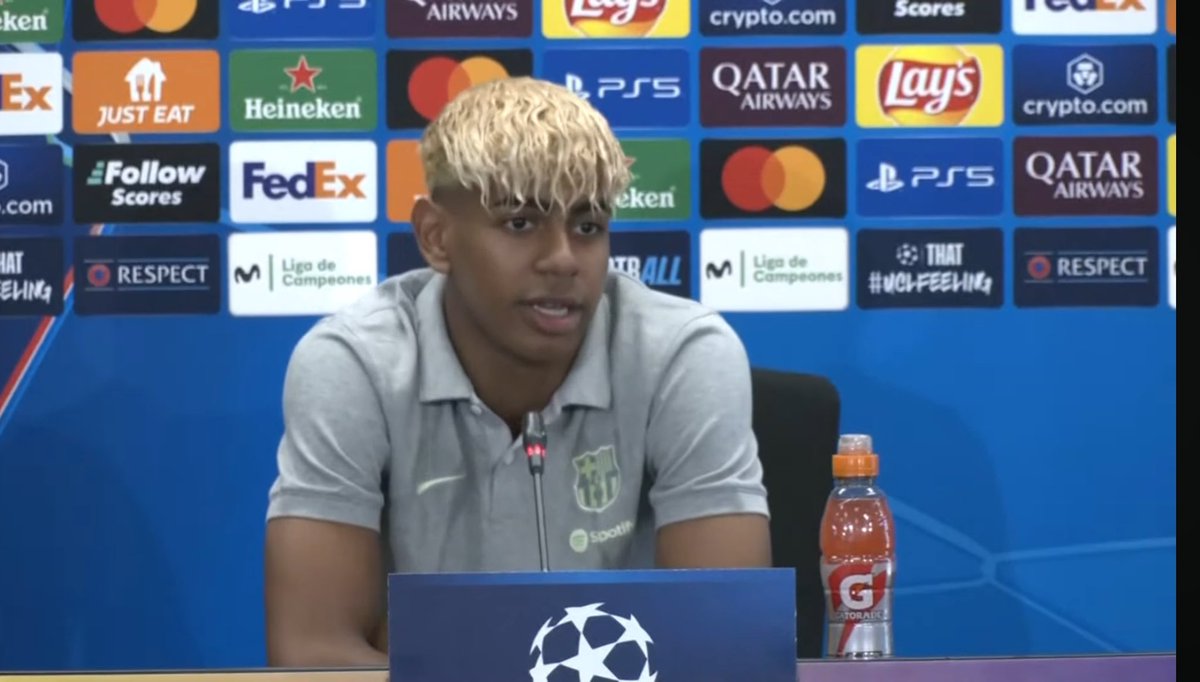 🚨 Lamine Yamal on people reacting to his statements about Real Madrid: “ As long as I'm winning, no one can say anything to me”.

“They can’t say anything to me. When they beat me, then yes!”.