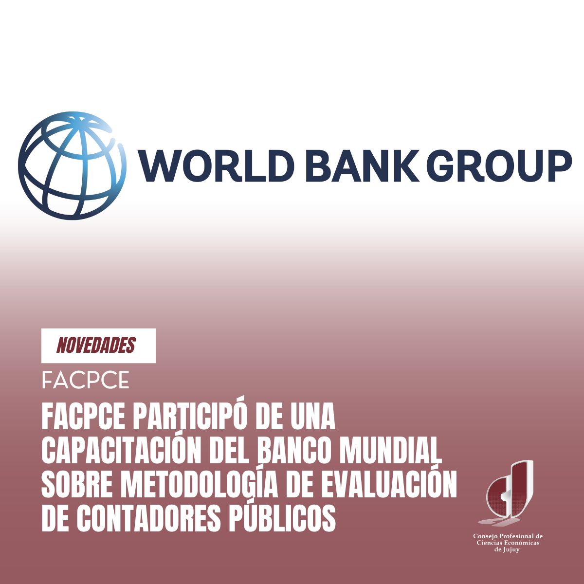 JujuyCpce's tweet photo. 🔎 𝐅𝐀𝐂𝐏𝐂𝐄 𝐏𝐀𝐑𝐓𝐈𝐂𝐈𝐏𝐎́ 𝐃𝐄 𝐔𝐍𝐀 𝐂𝐀𝐏𝐀𝐂𝐈𝐓𝐀𝐂𝐈𝐎́𝐍 𝐃𝐄𝐋 𝐁𝐀𝐍𝐂𝐎 𝐌𝐔𝐍𝐃𝐈𝐀𝐋
📌Metodología de Evaluación de Contadores Públicos
Toda la Información 👉https://t.co/DE7zCnl9FA
📈Seguimos fortaleciendo el rol del contador público en Argentina
#CPCEJujuy https://t.co/AtupAm7LIA
