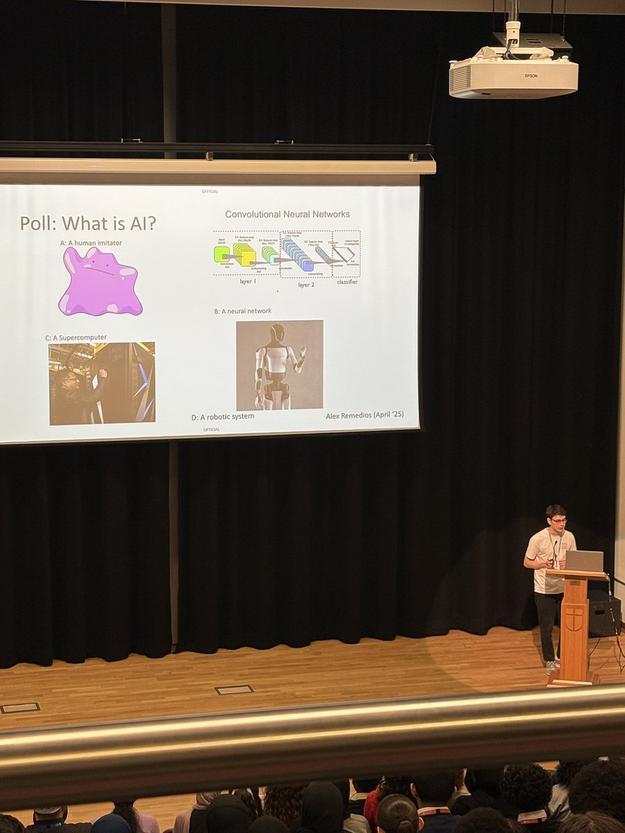 We are delighted to welcome Alex Remedios to our Sixth Form Lecture today, to hear about his career and current role working with AI. Fascinating to hear the advances of AI - and spot errors in AI altered images.