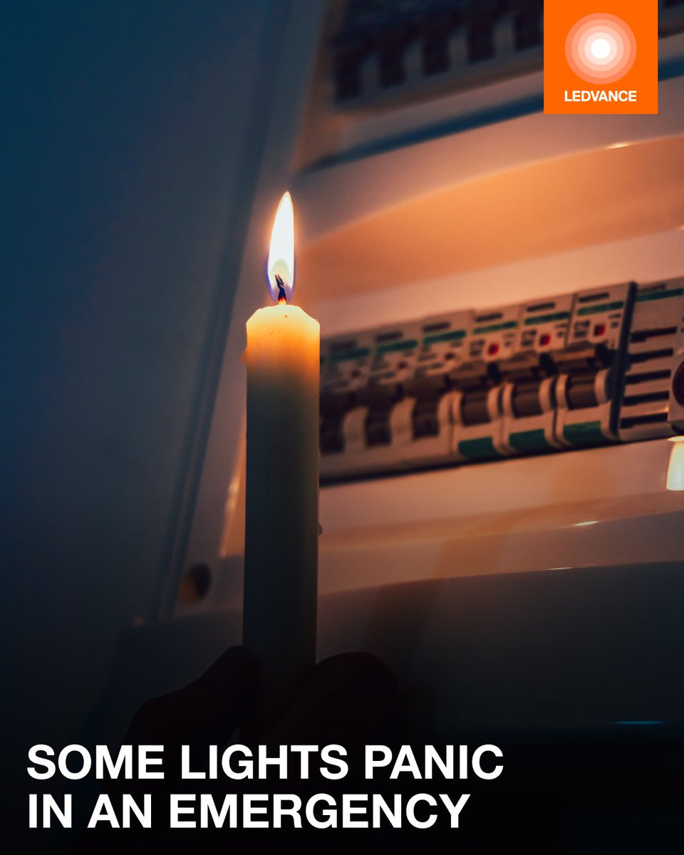 LEDVANCEUK's tweet image. 🚨 Power cut? LEDVANCE has you covered! Our IP65 Emergency Range keeps stairwells, corridors and basements lit for up to 3 hours when the grid goes down. 50,000-hour lifetime — zero fuss. Safety isn’t optional. #LEDVANCE #EmergencyLighting #SafetyFirst