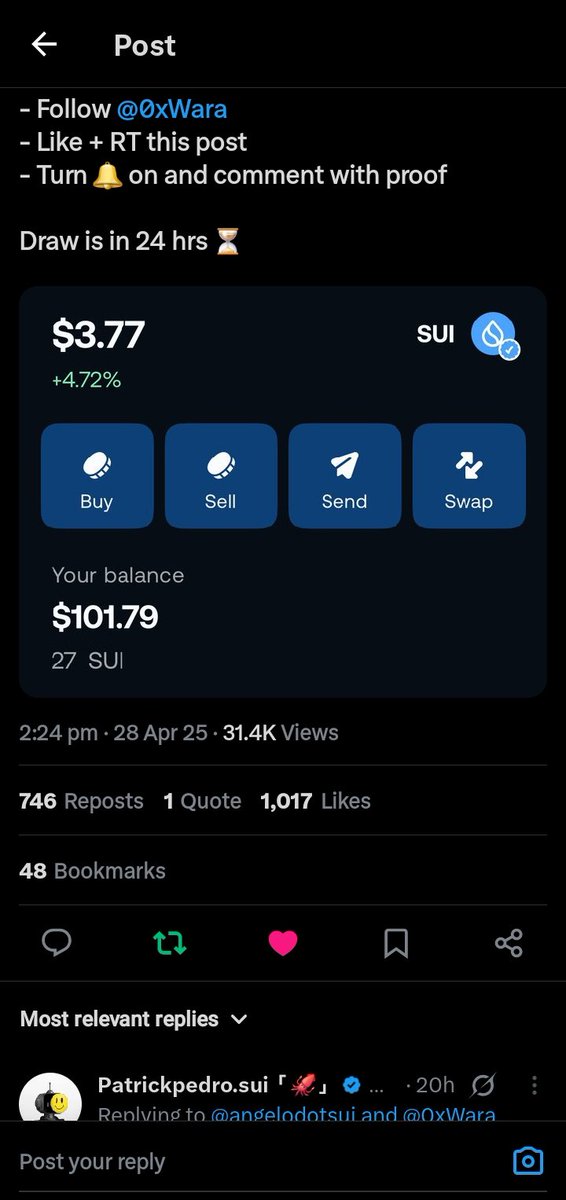 web3paul01's tweet photo. @angelodotsui @0xWara Done✅️ https://t.co/2AU9w2RsnD