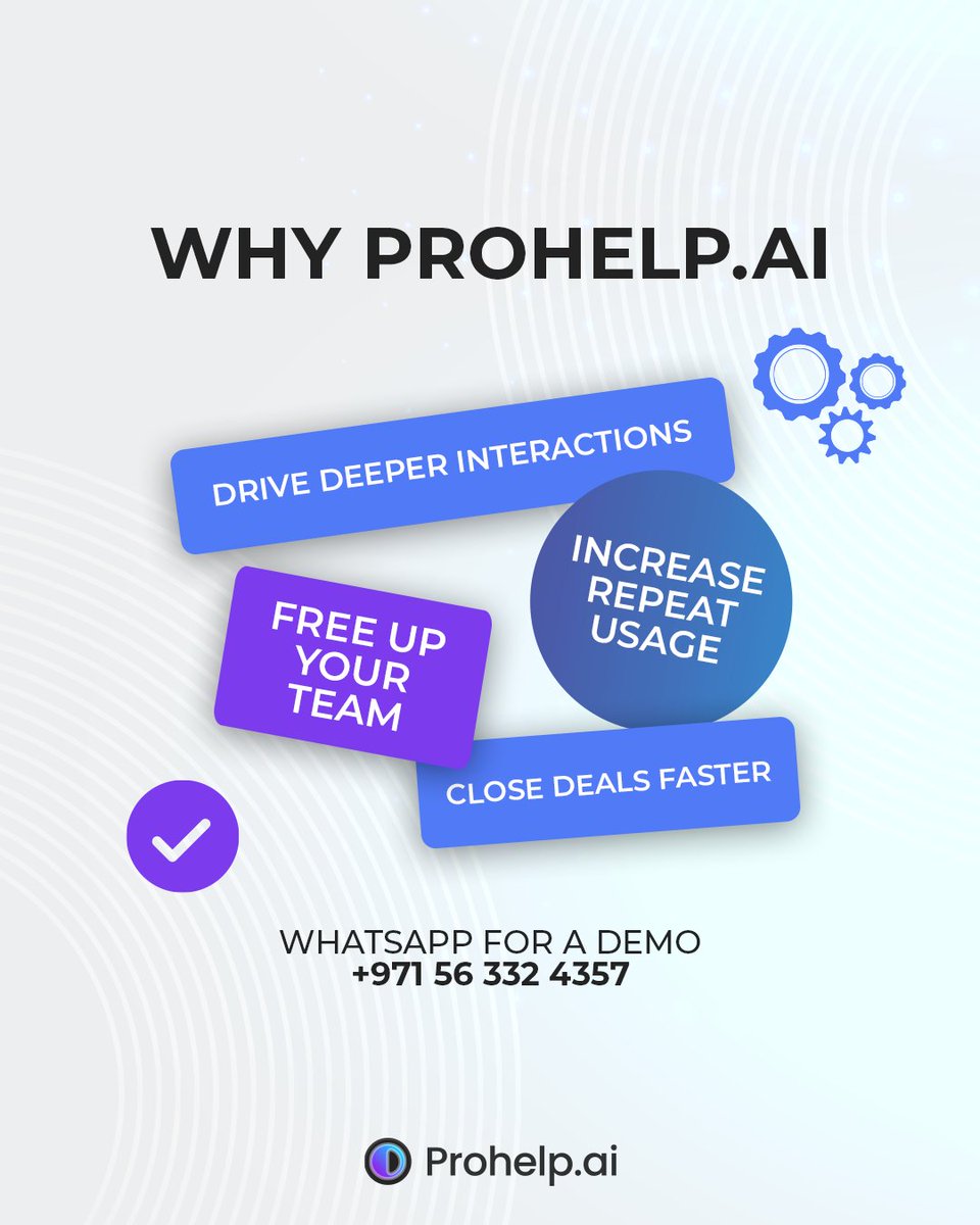 Prohelpai's tweet photo. Take your real estate game to the next level with a chatbot! Boost engagement, interaction depth, and keep clients coming back for a smarter service.
Book your free demo. WhatsApp us at +971 56 332 4357
#ProhelpAI #EngagementRate #RepeatUsageRate #InteractionDepth #Metrics https://t.co/tErPmR1HQj