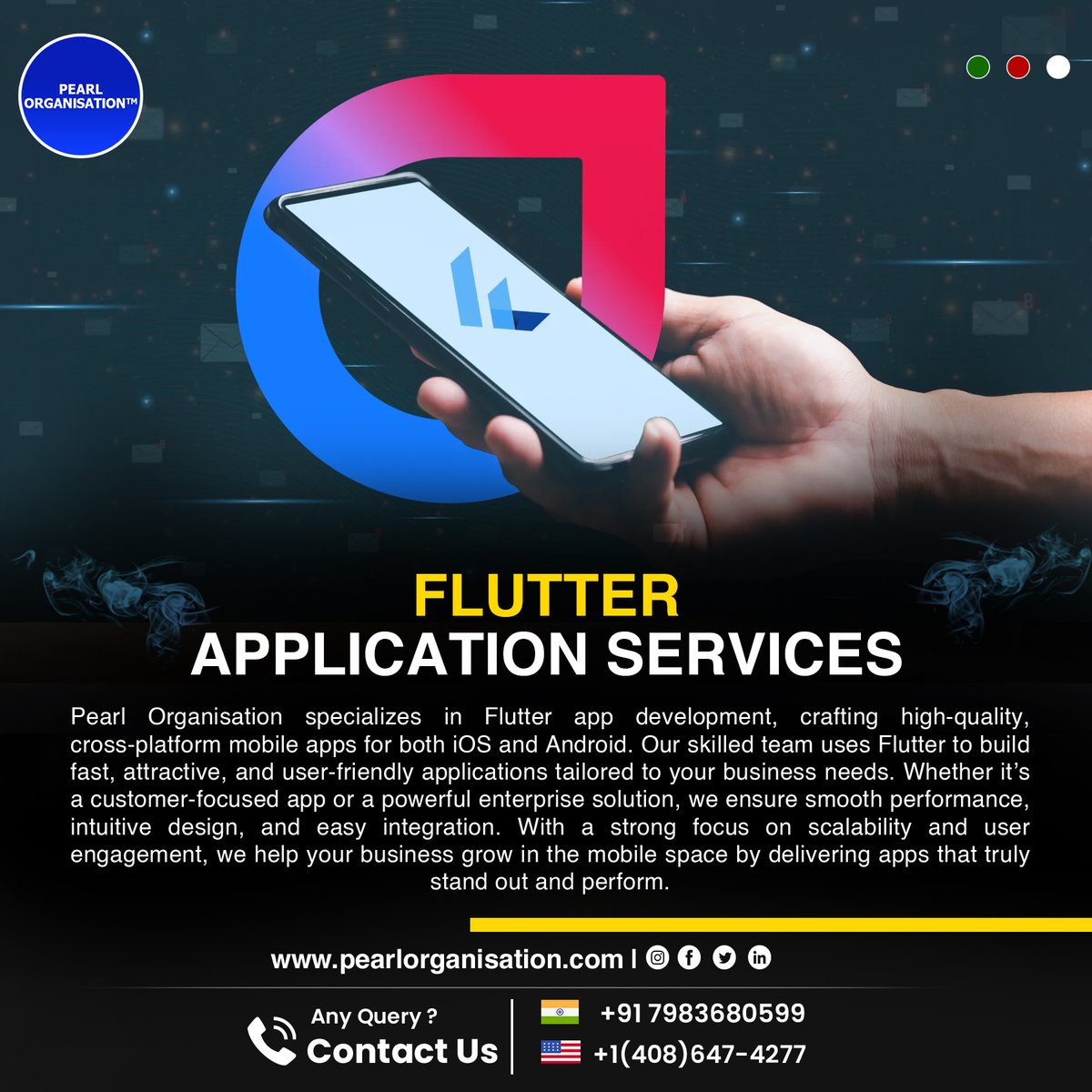 pearlorgs's tweet image. Build stunning, high-performance mobile apps with Pearl Organisation.
pearlorganisation.com
Contact Us :+91 7983680599 ,+1(408) 647-4277
#FlutterDevelopment #MobileAppDevelopment #ScalableApps #PearlOrganisationReviews