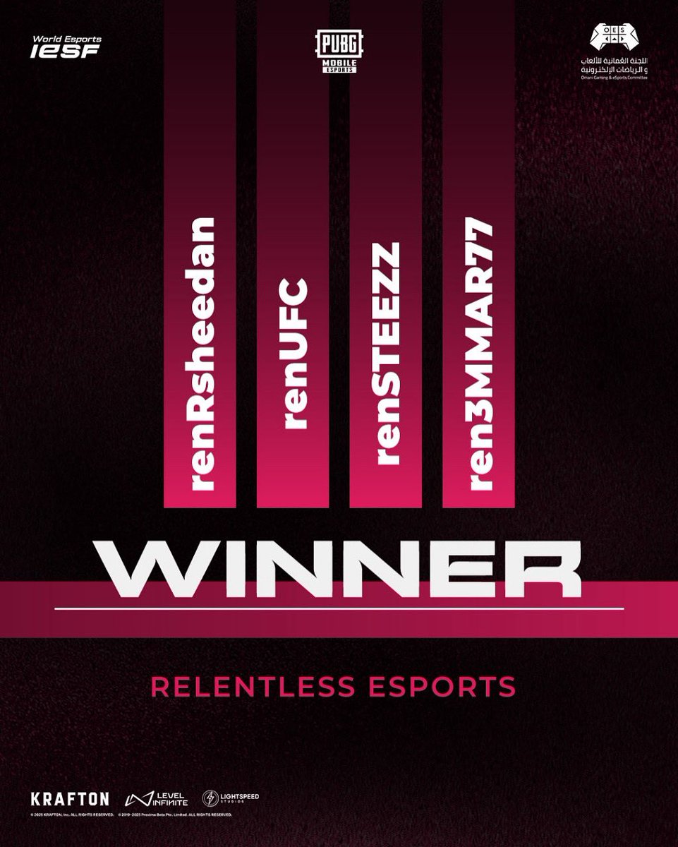 ابطال لعبة ببجي 🤩✨

#IESF