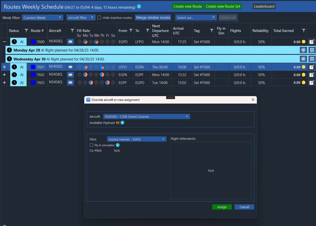 ✈️ Dev Update is live!
✨ Customisable Shortcuts
📍 Route Set Creation + Override Assignment
🔗 onair.company/dev-update-04-…
#MSFS2024 #XPlane12 #AirlineManager #FlightSim #OnAir
