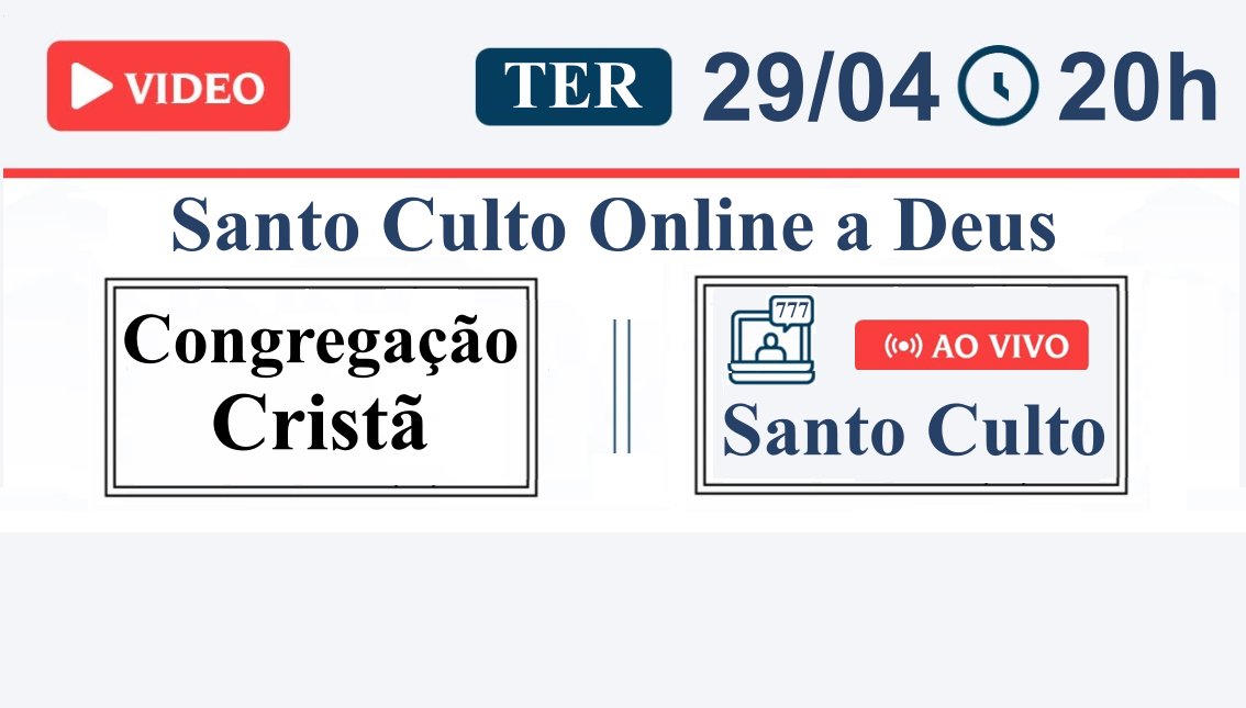 bhfrotas's tweet photo. CULTO ONLINE CCB (Vídeo) - TER - 29/04/2025 20:00 @CultoOnlineBR  https://t.co/nT3rH8l2Wu via @YouTube https://t.co/QfxGPkAPTE