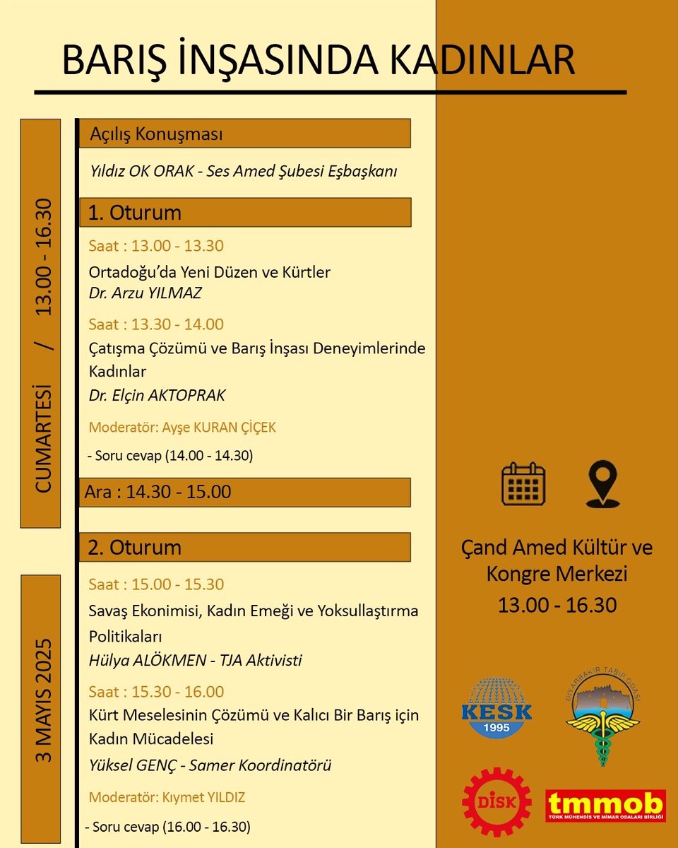 ‘ Barış İnşasında Kadınlar ‘ konulu panelimize tüm üyelerimiz davetlidir .